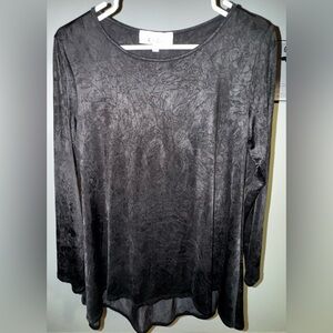 Cover Charge Black Quarter Length Sleeve High Lo Shirt Dress - Small